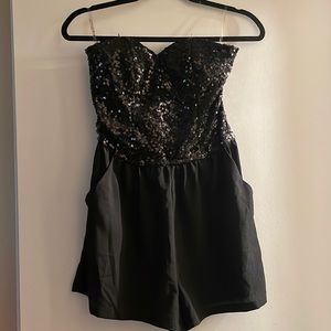 Sexy Strapless Romper Shorts
